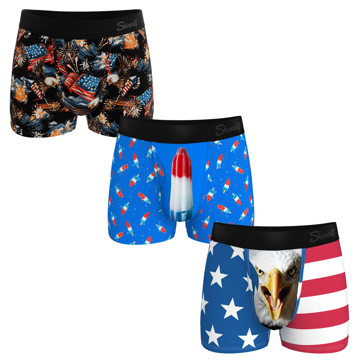 The Independance Apex | Ball Hammock® Pouch Trunks Underwear 3 Pack - Shinesty