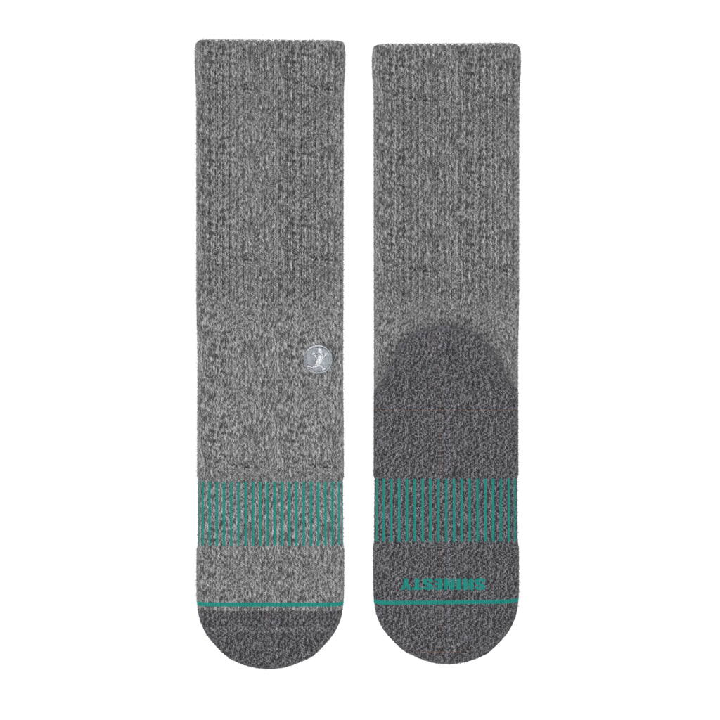 The Intramural Champ | Gray Stay Weird Heel Hammock™ Crew Socks - Shinesty