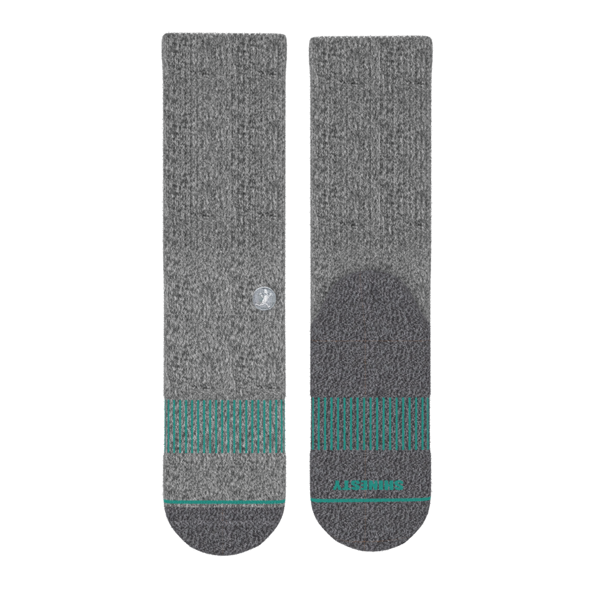 The Intramural Champ | Gray Stay Weird Heel Hammock™ Crew Socks - Shinesty