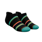 The Island Time | Black Tropical Heel Hammock™ Ankle Socks - Shinesty