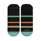 The Island Time | Black Tropical Heel Hammock™ Ankle Socks - Shinesty