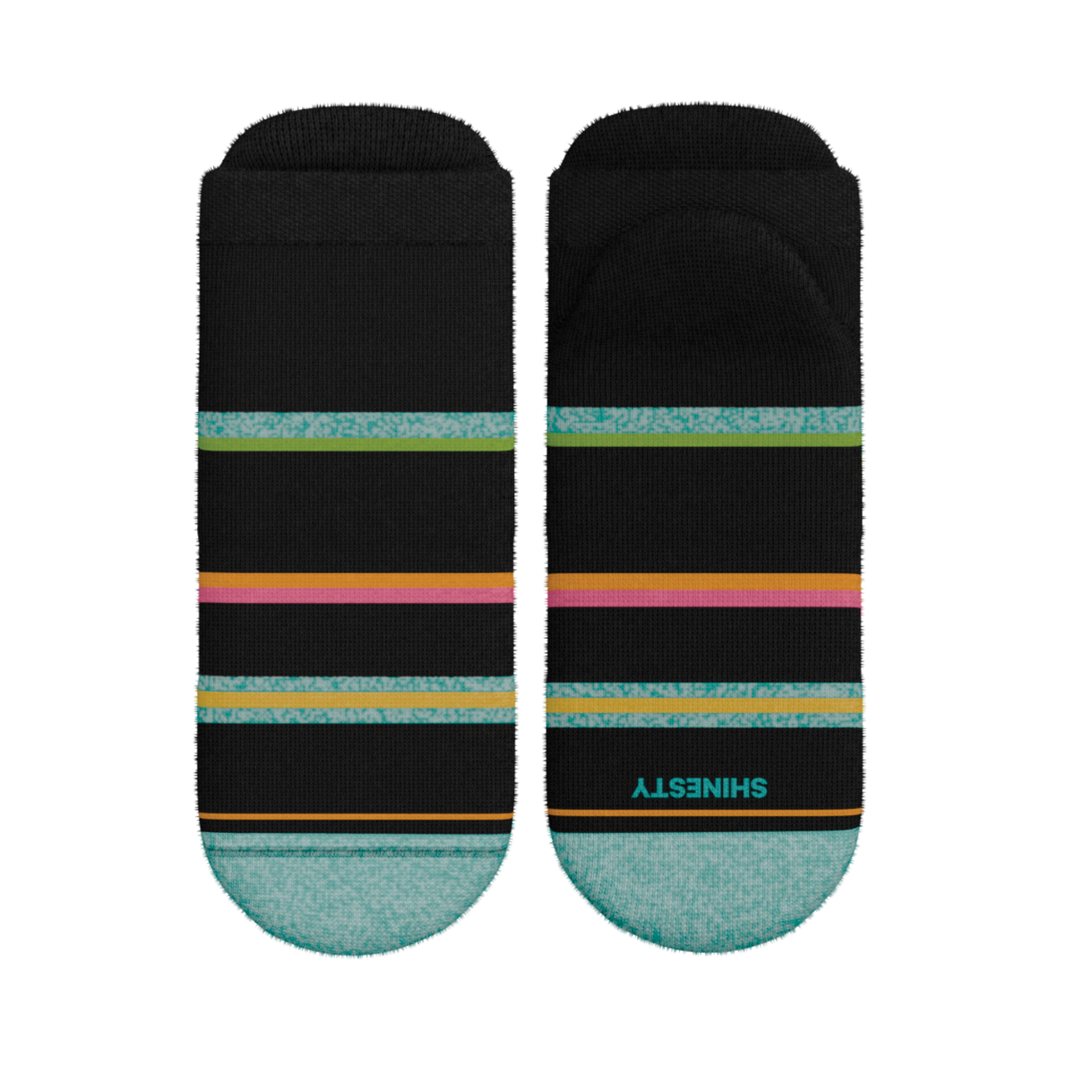 The Island Time | Black Tropical Heel Hammock™ Ankle Socks - Shinesty