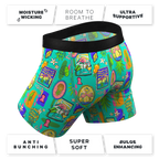 The Island Time | Pineapple Scene Ball Hammock® Pouch Underwear With Fly - Shinesty