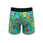 The Island Time | Pineapple Scene Ball Hammock® Pouch Underwear With Fly - Shinesty