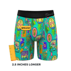 The Island Time | Pineapple Scene Ball Hammock® Boxer - Long Leg - Shinesty