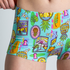 The Island Time | Pineapple Scene Modal Boyshort Underwear - Shinesty
