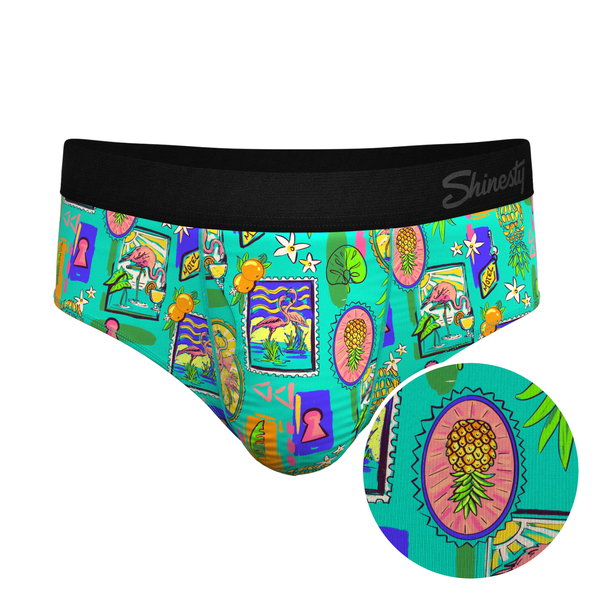 The Island Time | Pineapple Scene Ball Hammock® Pouch Underwear Briefs - Shinesty