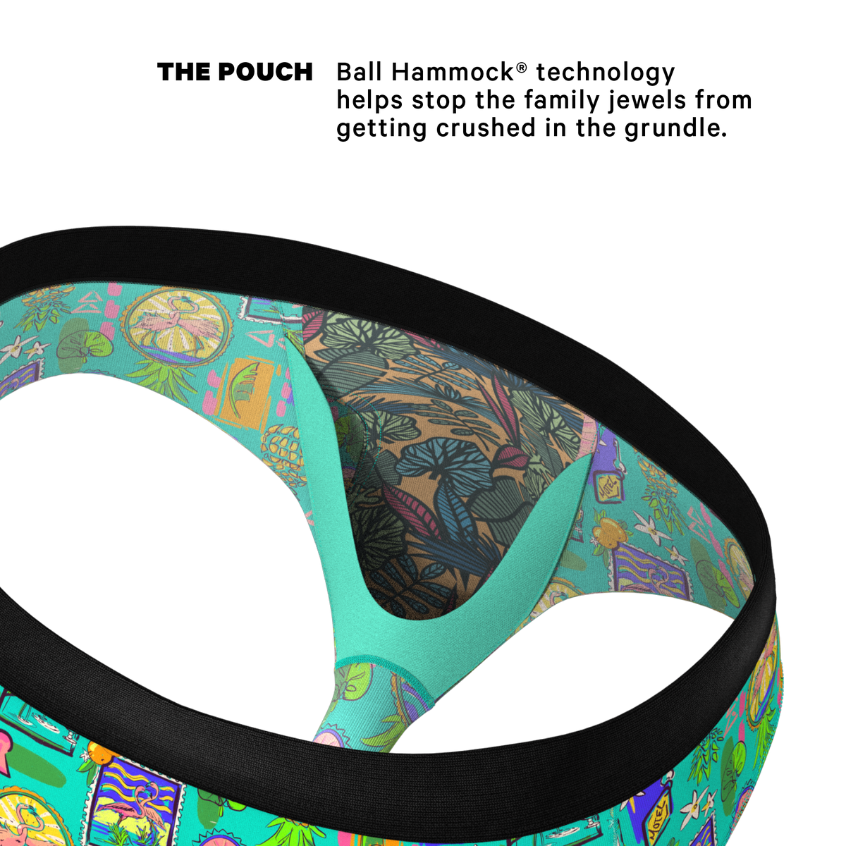 The Island Time | Pineapple Scene Ball Hammock® Pouch Underwear Briefs - Shinesty
