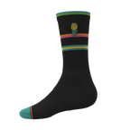 The Island Time | Black Tropical Heel Hammock™ Crew Socks - Shinesty