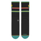 The Island Time | Black Tropical Heel Hammock™ Crew Socks - Shinesty