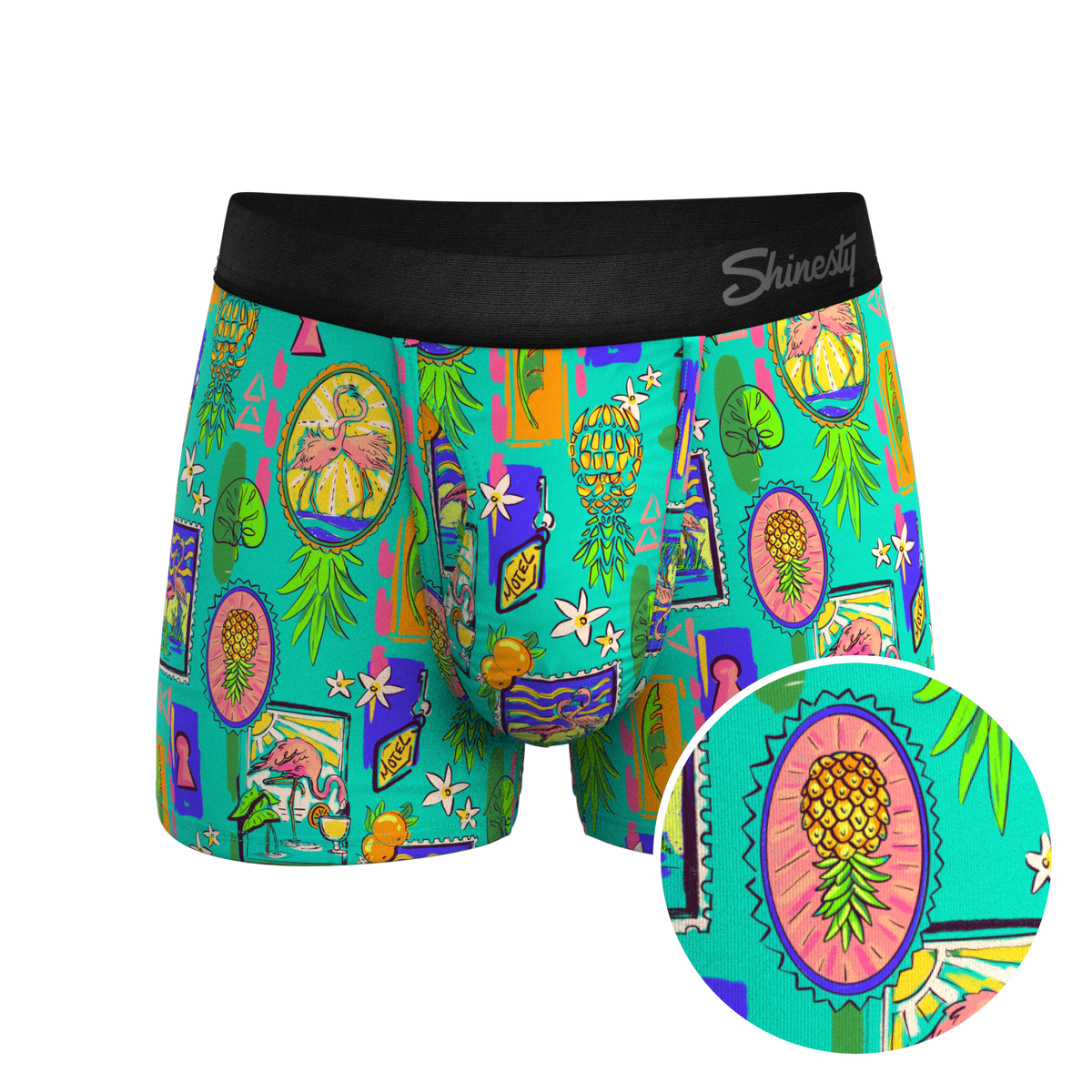 The Island Time | Pineapple Scene Ball Hammock® Pouch Trunks Underwear - Shinesty