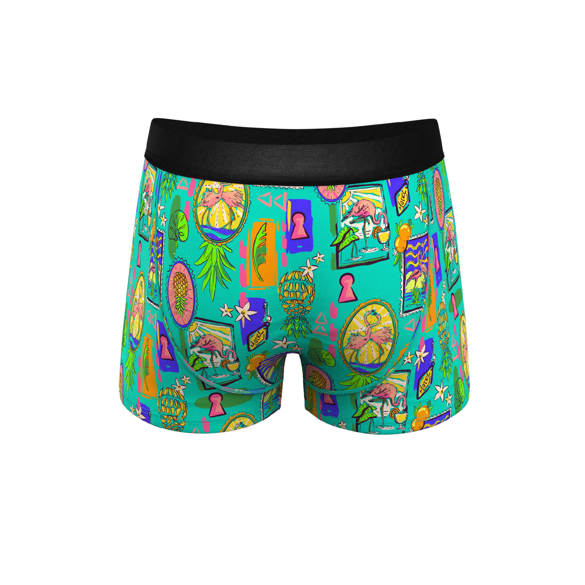 The Island Time | Pineapple Scene Ball Hammock® Pouch Trunks Underwear - Shinesty