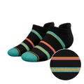 The Island Time | Black Tropical Heel Hammock™ Ankle Socks - Shinesty