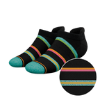 The Island Time | Black Tropical Heel Hammock™ Ankle Socks - Shinesty