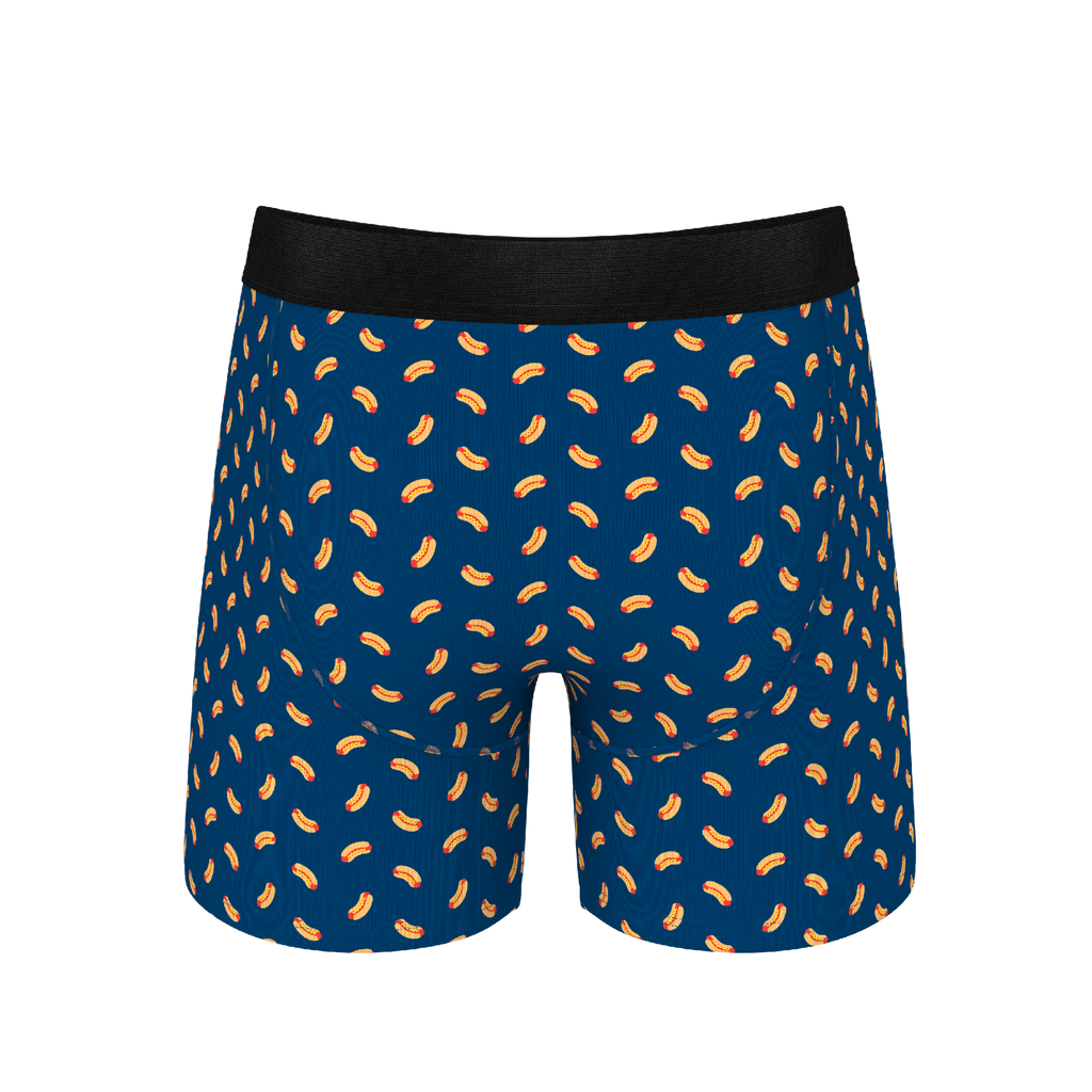 The Itty Bitty Buns | Hotdog Ball Hammock® Pouch Underwear With Fly - Shinesty