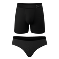 The Jack And Jane | Couples Matching Black Ball Hammock® Boxer and Cheeky Pack - Shinesty