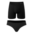The Jack And Jane | Couples Matching Black Ball Hammock® Boxer and Cheeky Pack - Shinesty