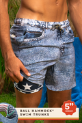 The Jacksonville Jort | Denim Ball Hammock® Pouch 5" Swim Trunks - Shinesty