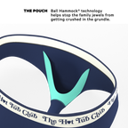 The Jet Set | Hot Tub Club Navy Ball Hammock® Pouch Underwear Briefs - Shinesty