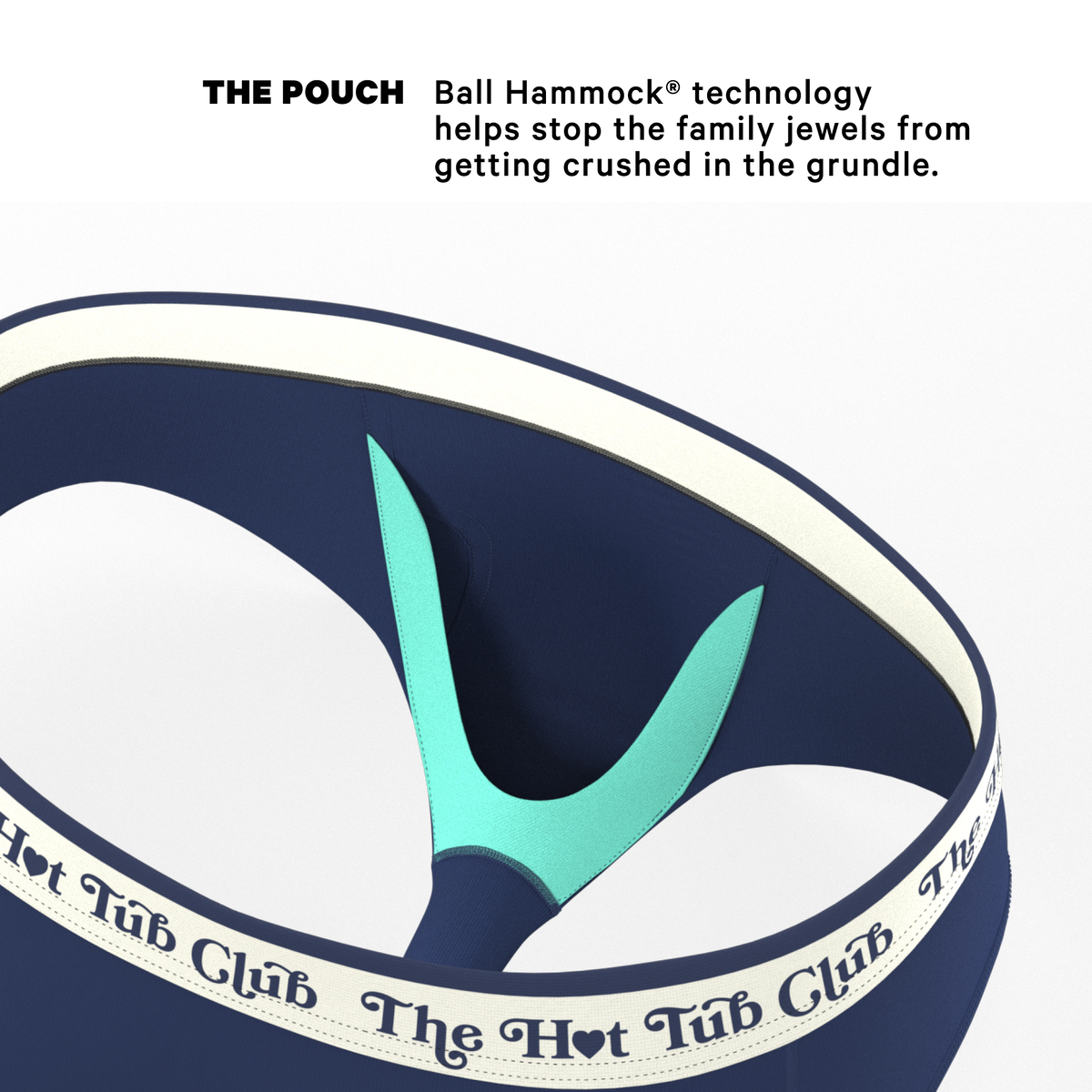 The Jet Set | Hot Tub Club Navy Ball Hammock® Pouch Underwear Briefs - Shinesty