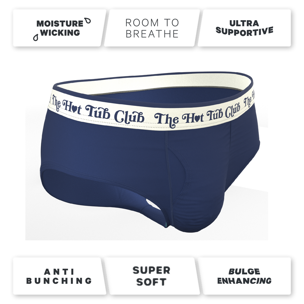 The Jet Set | Hot Tub Club Navy Ball Hammock® Pouch Underwear Briefs - Shinesty