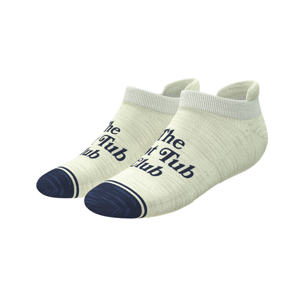 The Jet Set | Hot Tub Club Oatmeal Heel Hammock™ Ankle Socks - Shinesty