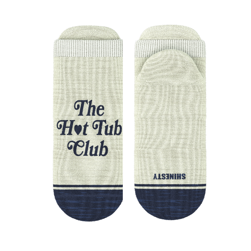 The Jet Set | Hot Tub Club Oatmeal Heel Hammock™ Ankle Socks - Shinesty