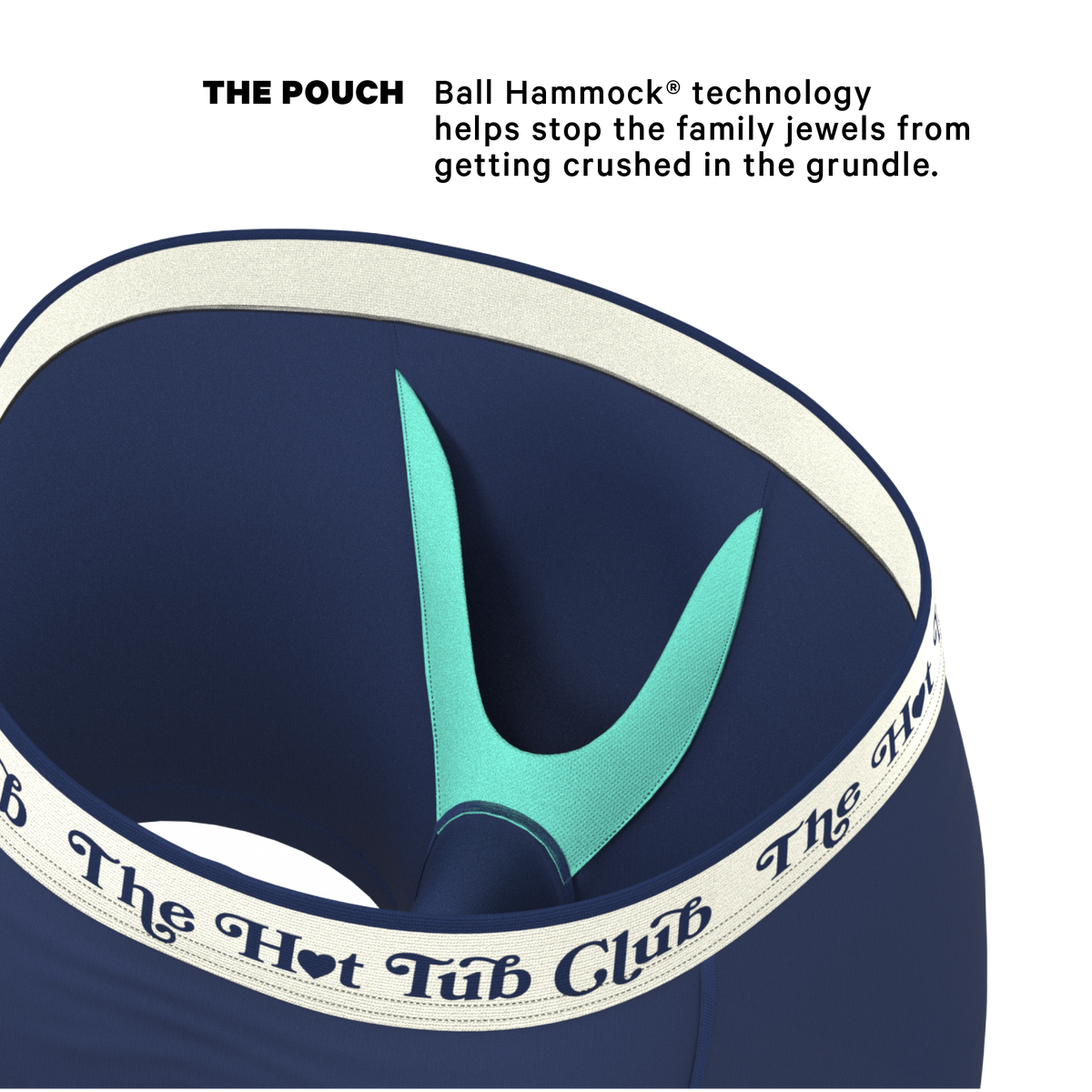 The Jet Set | Hot Tub Club Navy Ball Hammock® Pouch Underwear - Shinesty