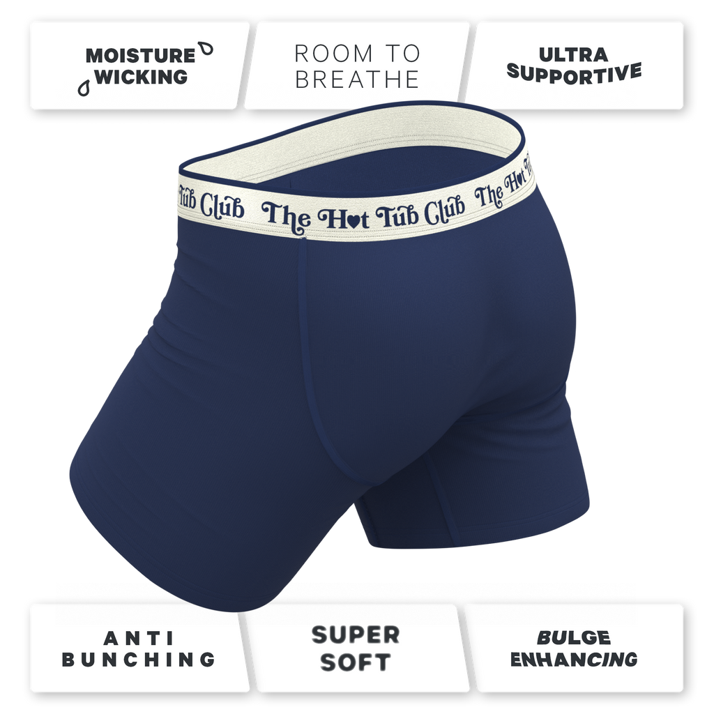 The Jet Set | Hot Tub Club Navy Ball Hammock® Pouch Underwear - Shinesty