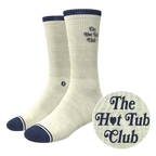 The Jet Set | Hot Tub Club Oatmeal Heel Hammock™ Crew Socks - Shinesty