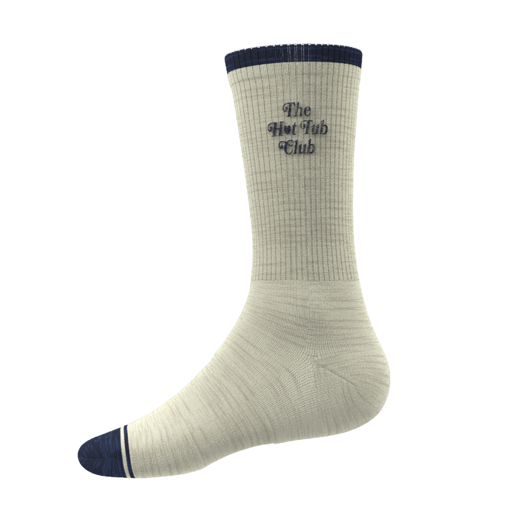 The Jet Set | Hot Tub Club Oatmeal Heel Hammock™ Crew Socks - Shinesty