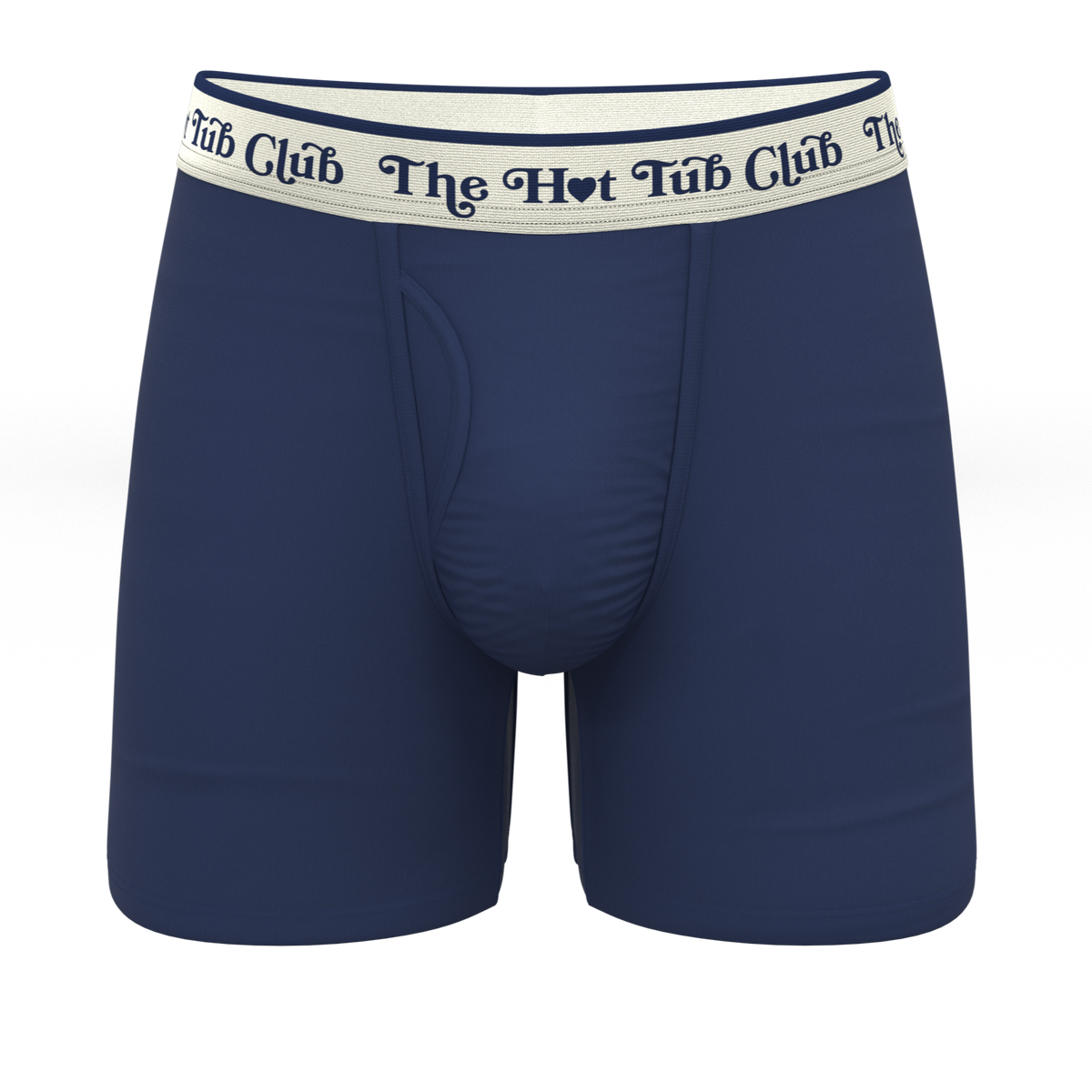 The Jet Set | Hot Tub Club Navy Ball Hammock® Pouch Underwear With Fly - Shinesty