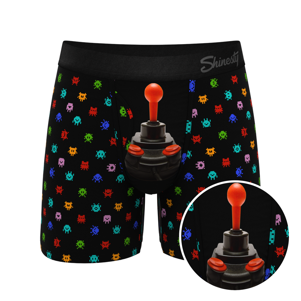 The Joystick | Video Game Ball Hammock® Pouch Underwear With Fly - Shinesty