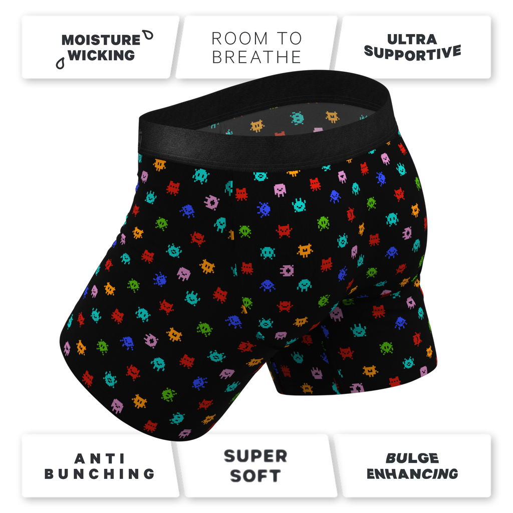 The Joystick | Video Game Ball Hammock® Pouch Underwear With Fly - Shinesty