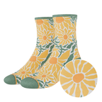 The June Bug | Sunflower Heel Hammock™ Quarter Crew Socks - Shinesty