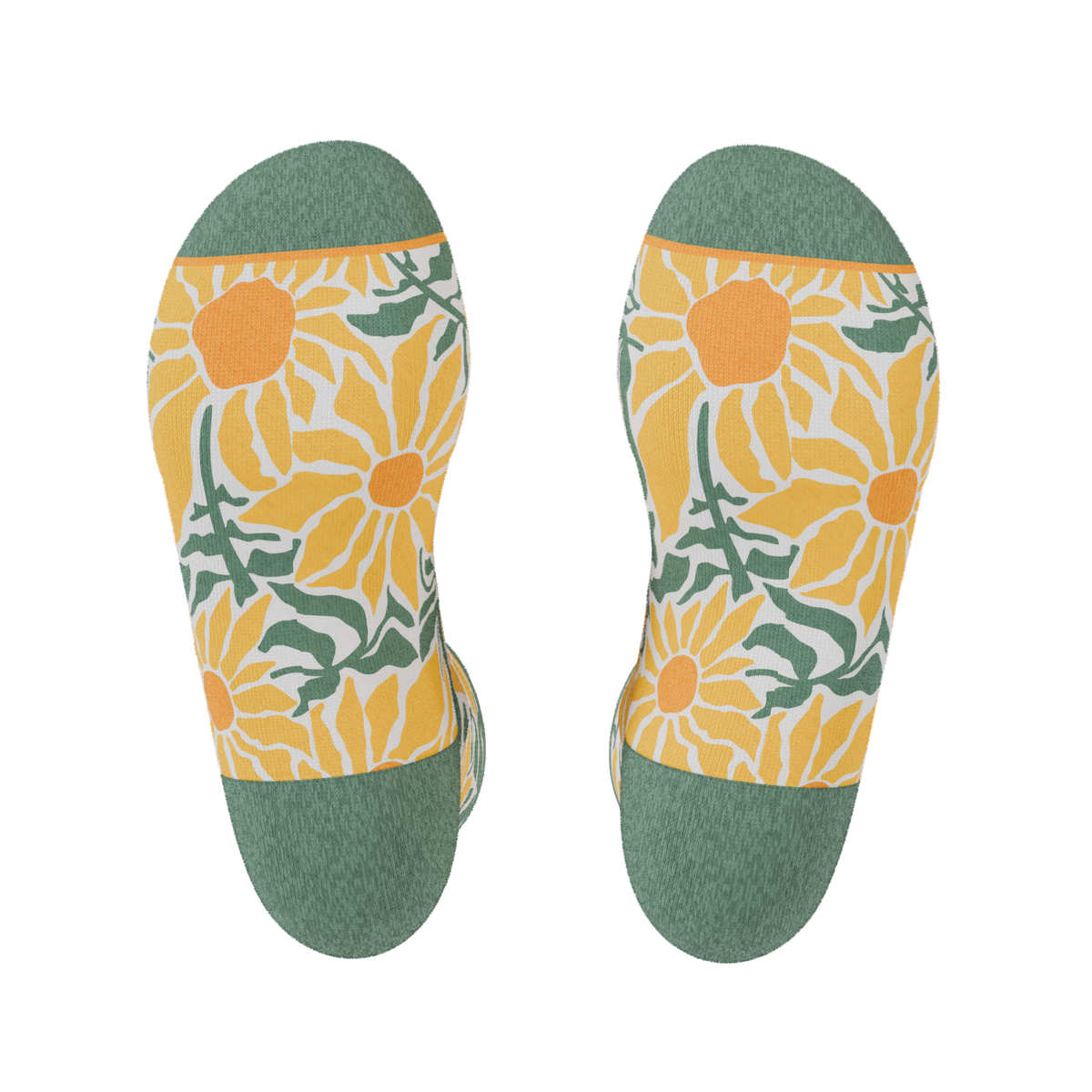 The June Bug | Sunflower Heel Hammock™ Quarter Crew Socks - Shinesty
