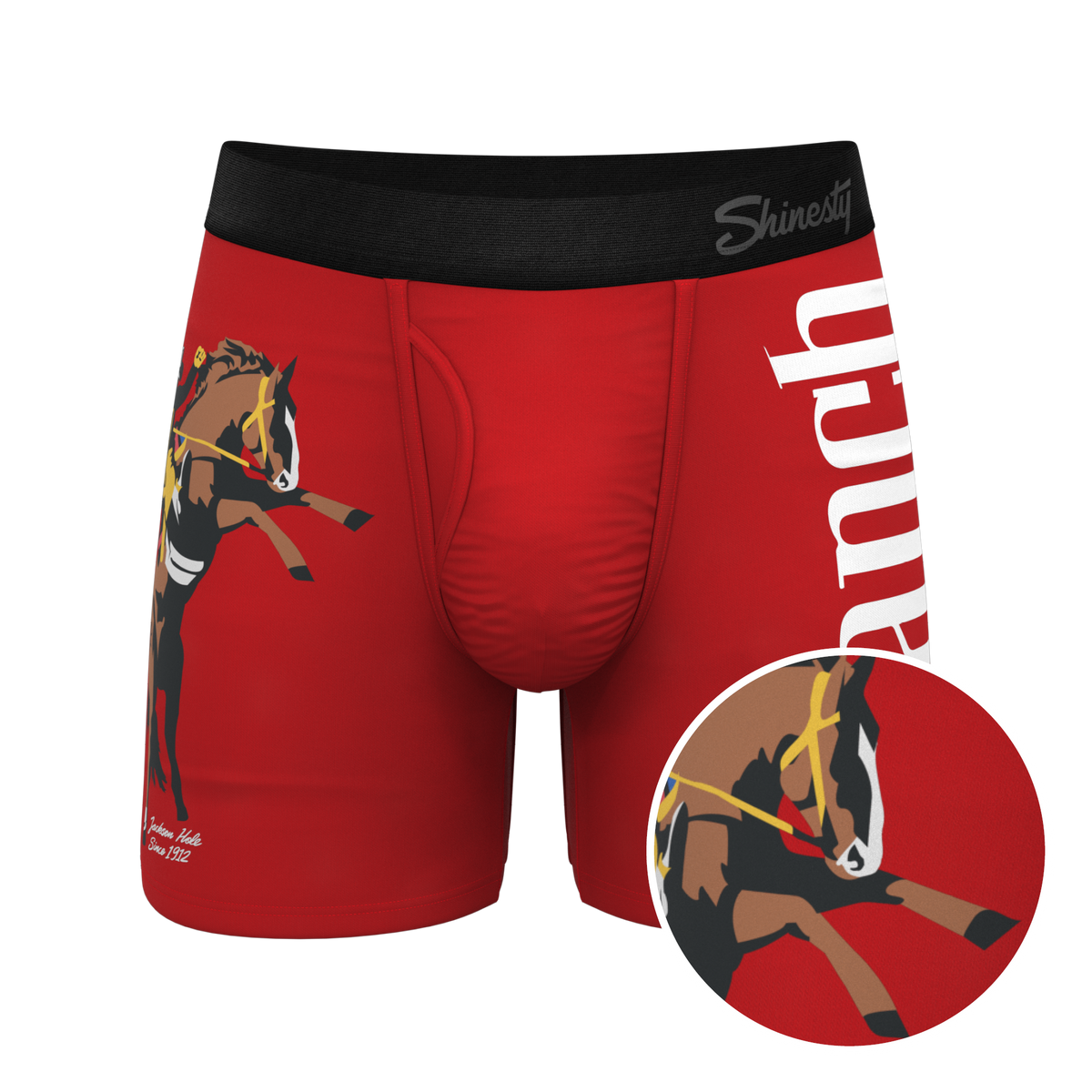 The King Of Wyoming | Red Horse Shinesty x Diamond Cross Ranch Ball Hammock® Pouch Underwear With Fly - Shinesty