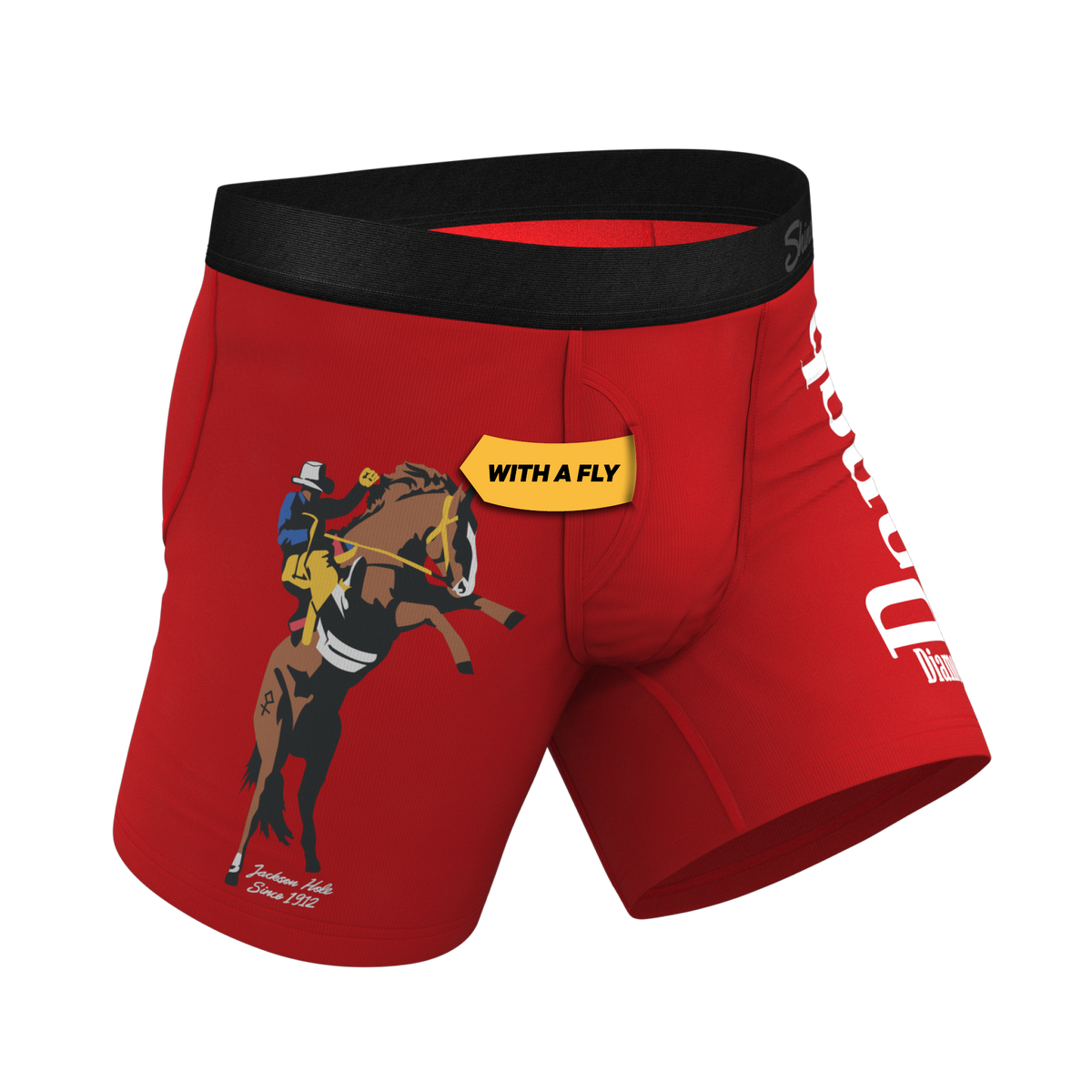 The King Of Wyoming | Red Horse Shinesty x Diamond Cross Ranch Ball Hammock® Pouch Underwear With Fly - Shinesty