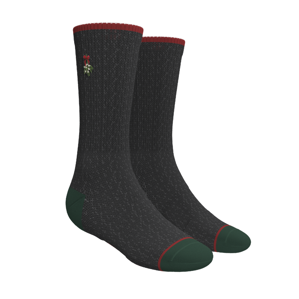 The Kiss Me There | Mistletoe Heel Hammock™ Crew Socks - Shinesty