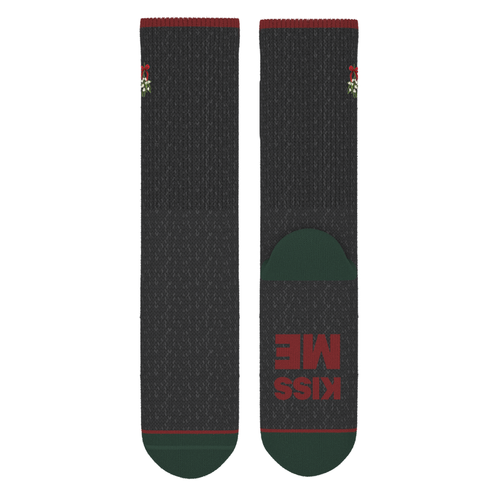 The Kiss Me There | Mistletoe Heel Hammock™ Crew Socks - Shinesty