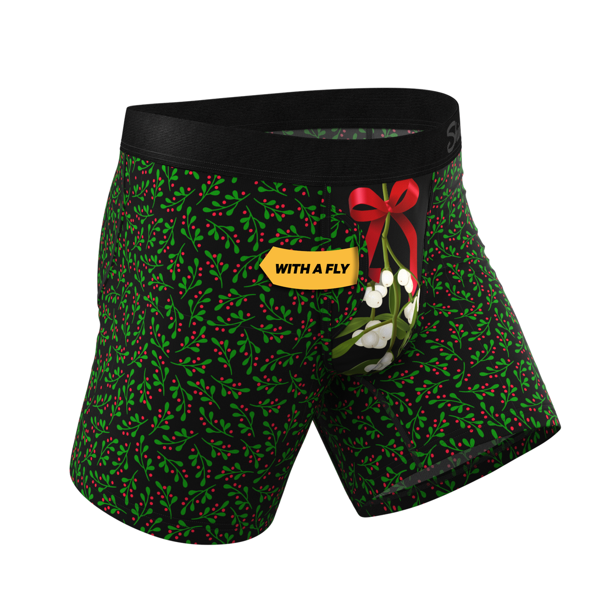 The Kiss Me There | Mistletoe Ball Hammock® Pouch Underwear With Fly - Shinesty