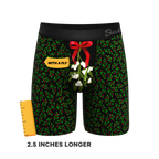 The Kiss Me There | Mistletoe Ball Hammock® Boxer - Long Leg - Shinesty
