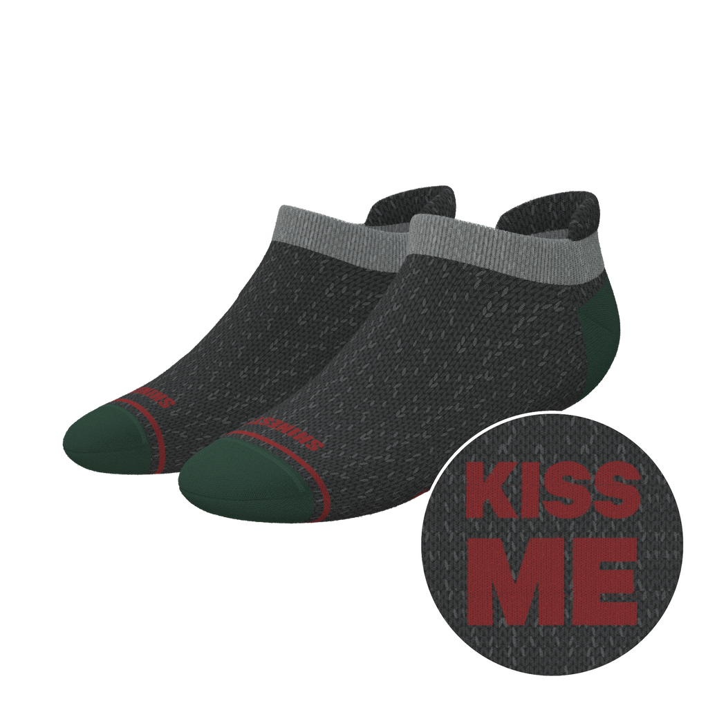 The Kiss Me There | Mistletoe Heel Hammock™ Ankle Socks - Shinesty