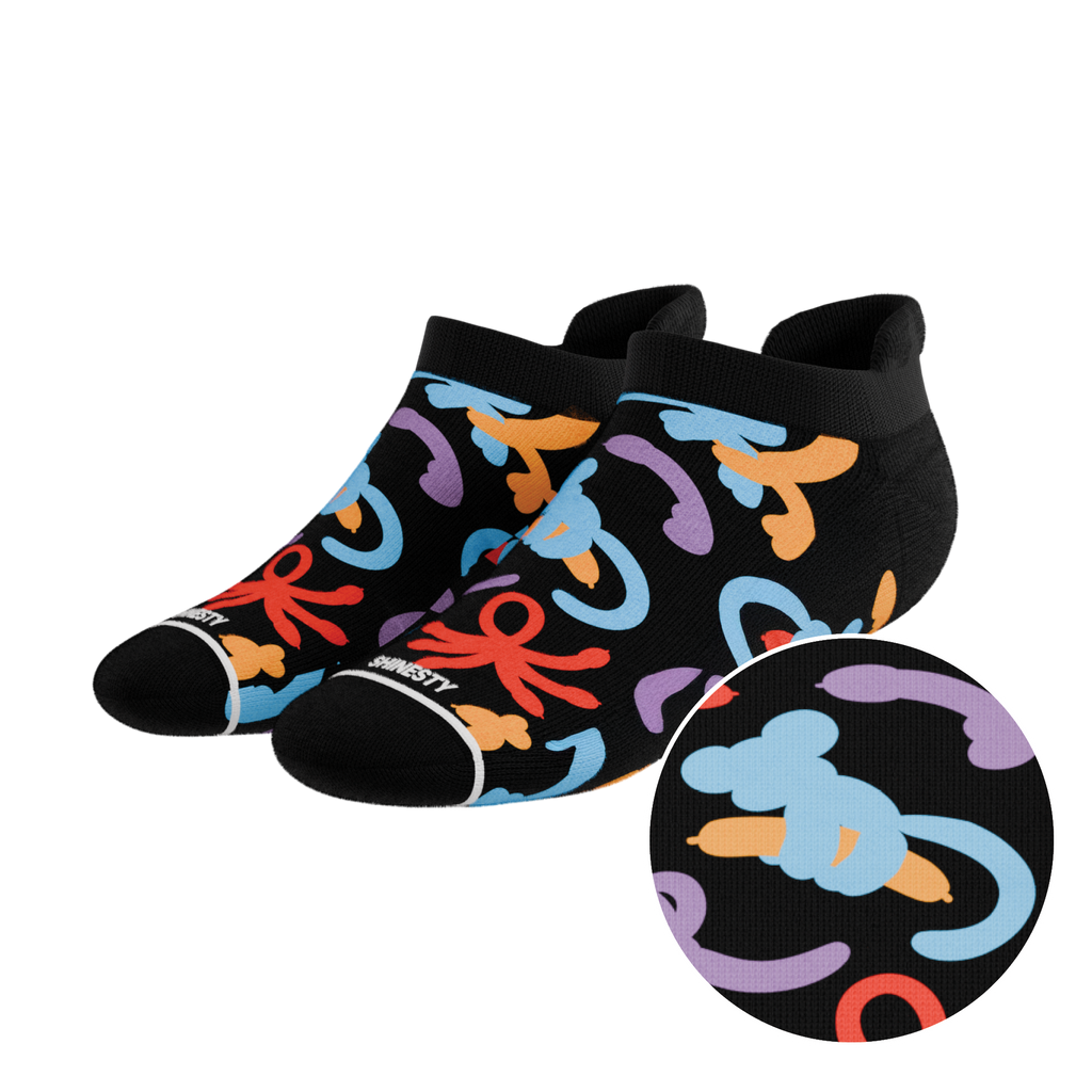 The Knot Tonights | Balloon Animal Heel Hammock™ Ankle Socks - Shinesty