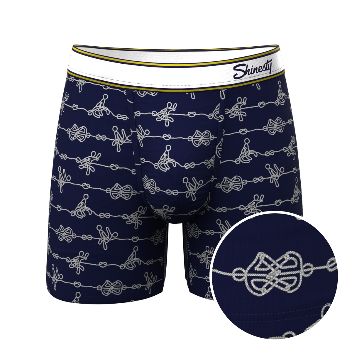The Knotty Spots | Nautical Knots Ball Hammock® Pouch Underwear - Shinesty