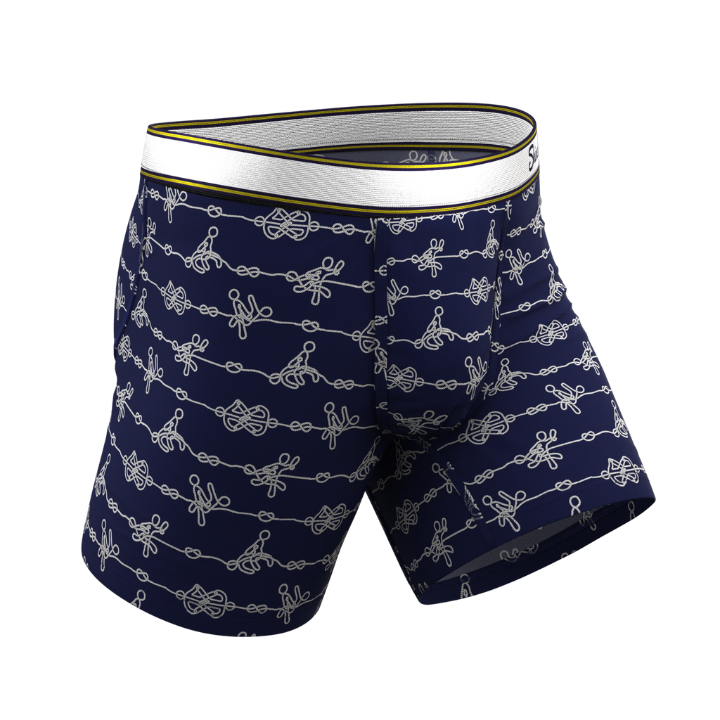 The Knotty Spots | Nautical Knots Ball Hammock® Pouch Underwear - Shinesty
