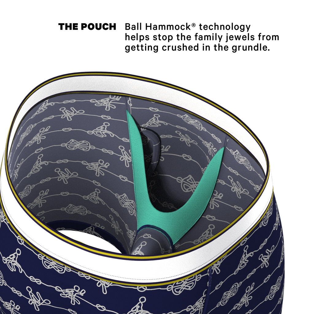 The Knotty Spots | Nautical Knots Ball Hammock® Pouch Underwear With Fly - Shinesty