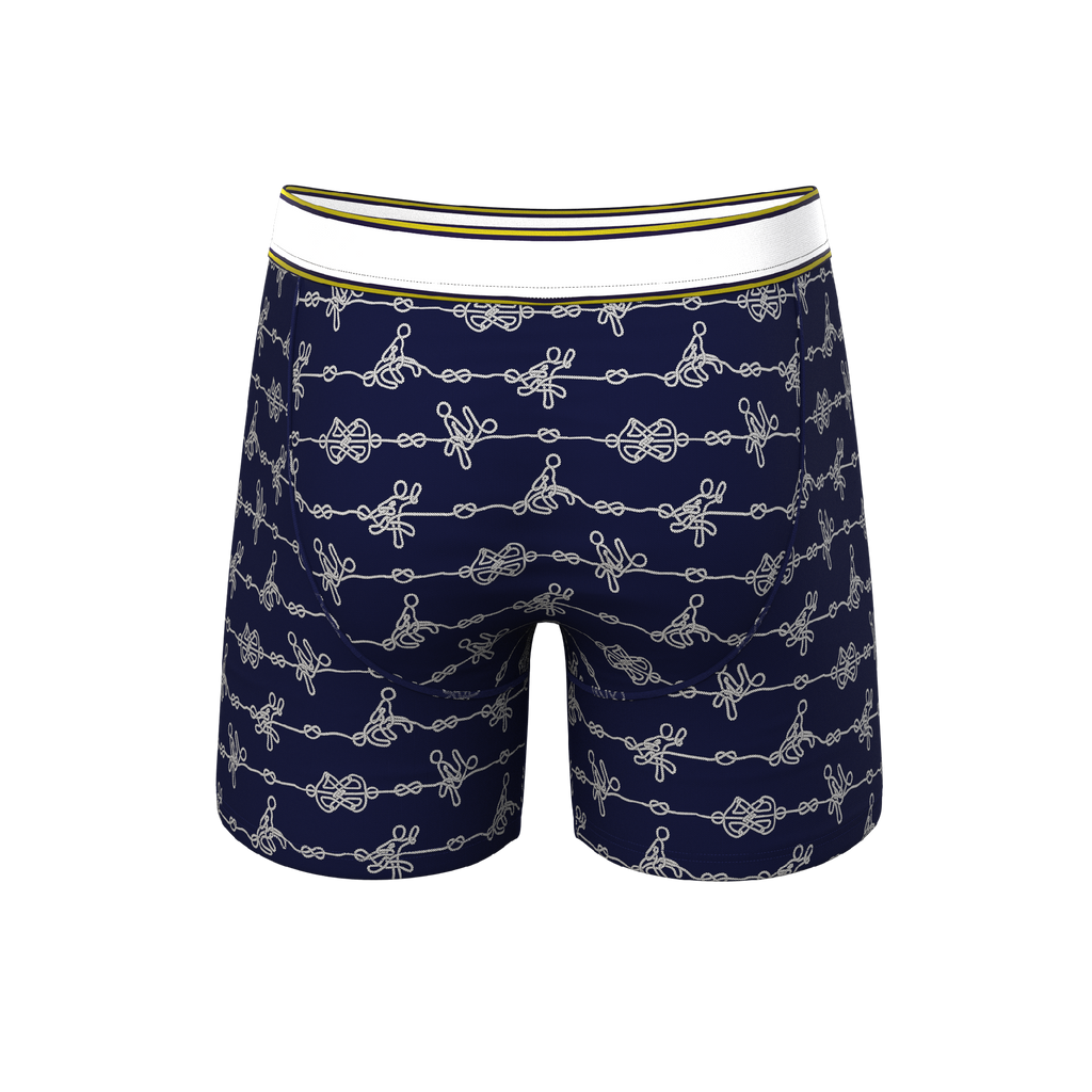 The Knotty Spots | Nautical Knots Ball Hammock® Pouch Underwear With Fly - Shinesty