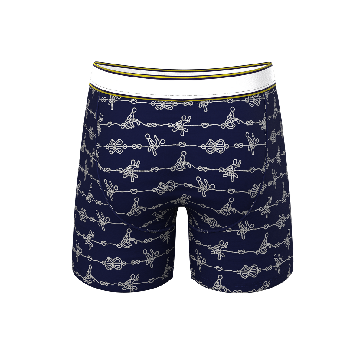 The Knotty Spots | Nautical Knots Ball Hammock® Pouch Underwear With Fly - Shinesty