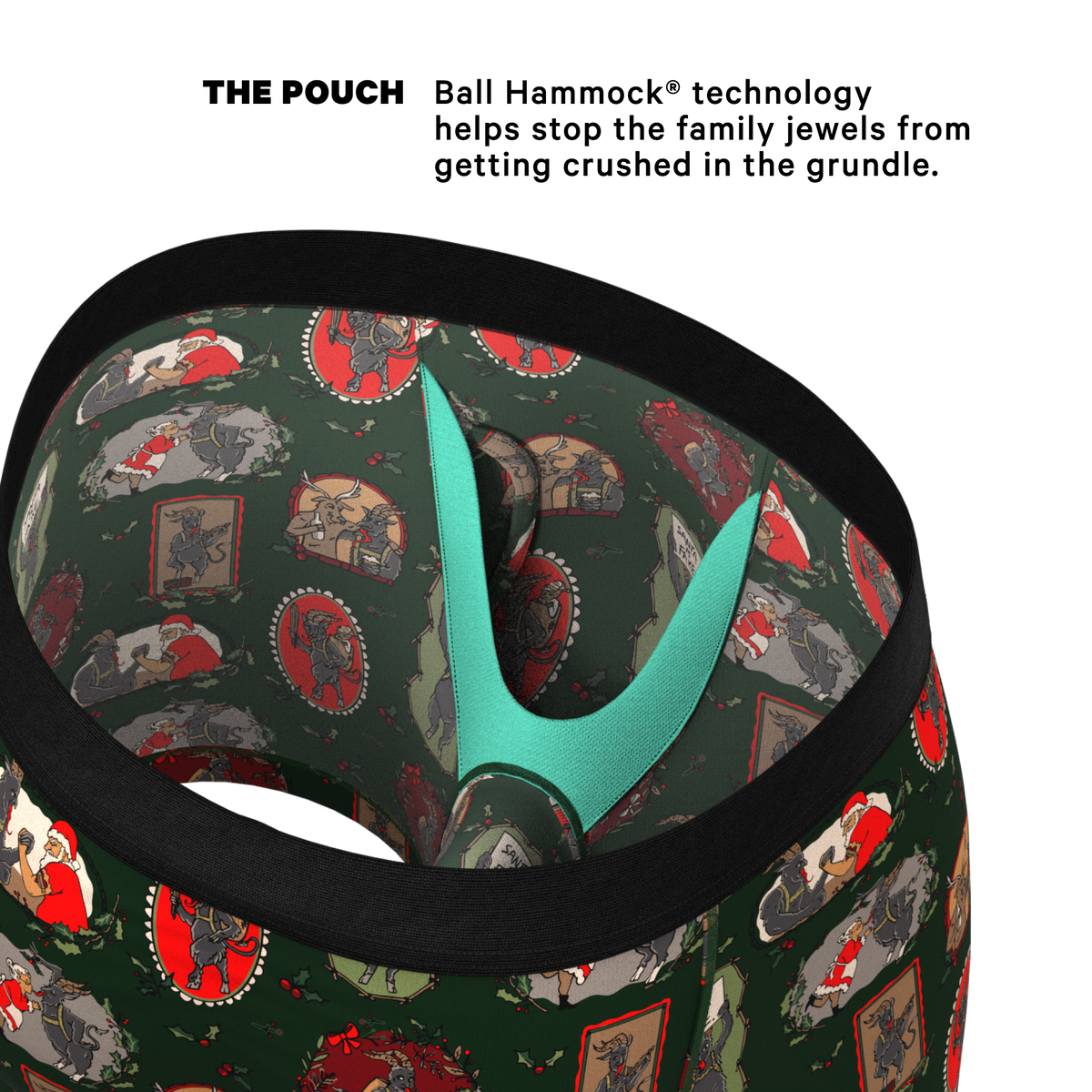 The King Krampus | Krampus Print Ball Hammock® Pouch Underwear With Fly - Shinesty
